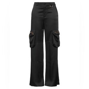 Blumarine Cargo Wide Leg Satin Pants NWT – Black, Size IT 44 (US 8)